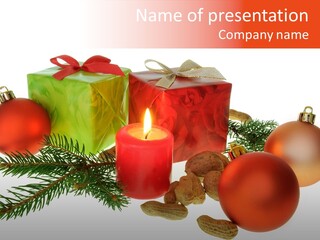 Gift Package Bow PowerPoint Template