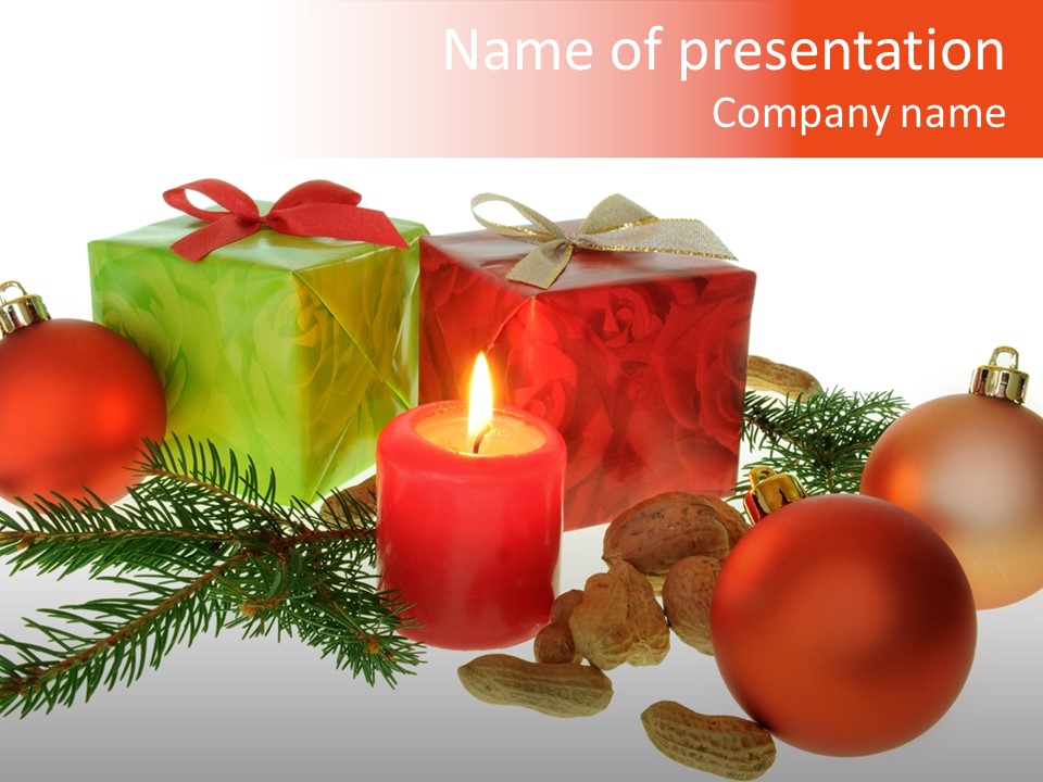 Gift Package Bow PowerPoint Template