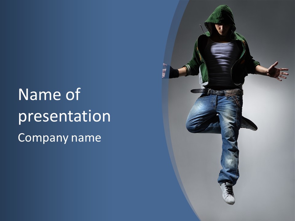 Complicated Action Leap PowerPoint Template