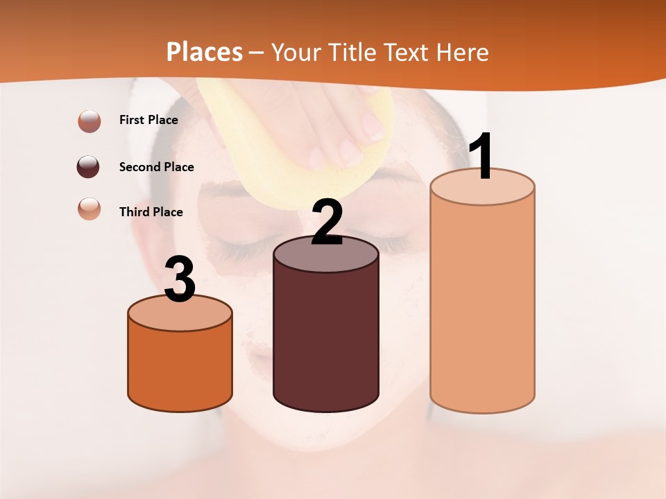 Close Relax Woman PowerPoint Template