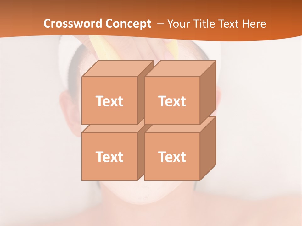 Close Relax Woman PowerPoint Template