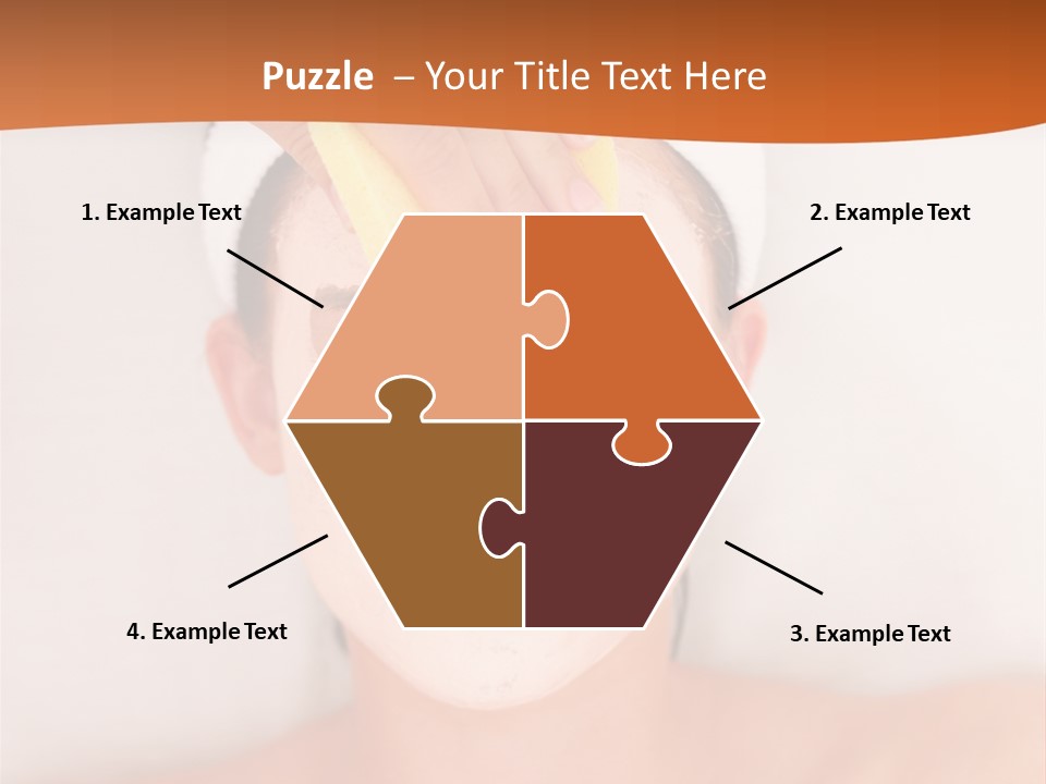 Close Relax Woman PowerPoint Template