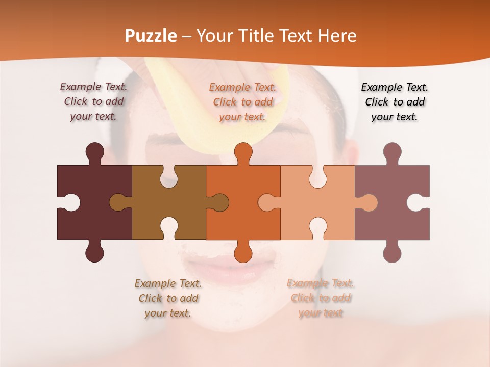 Close Relax Woman PowerPoint Template