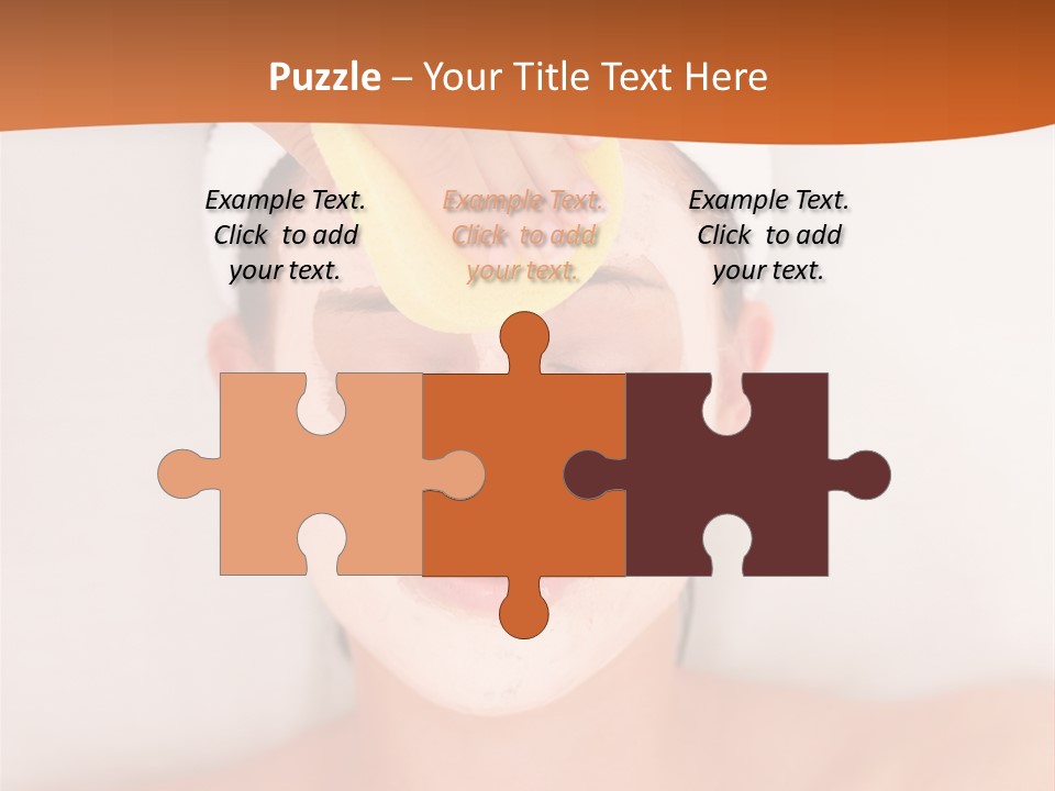 Close Relax Woman PowerPoint Template