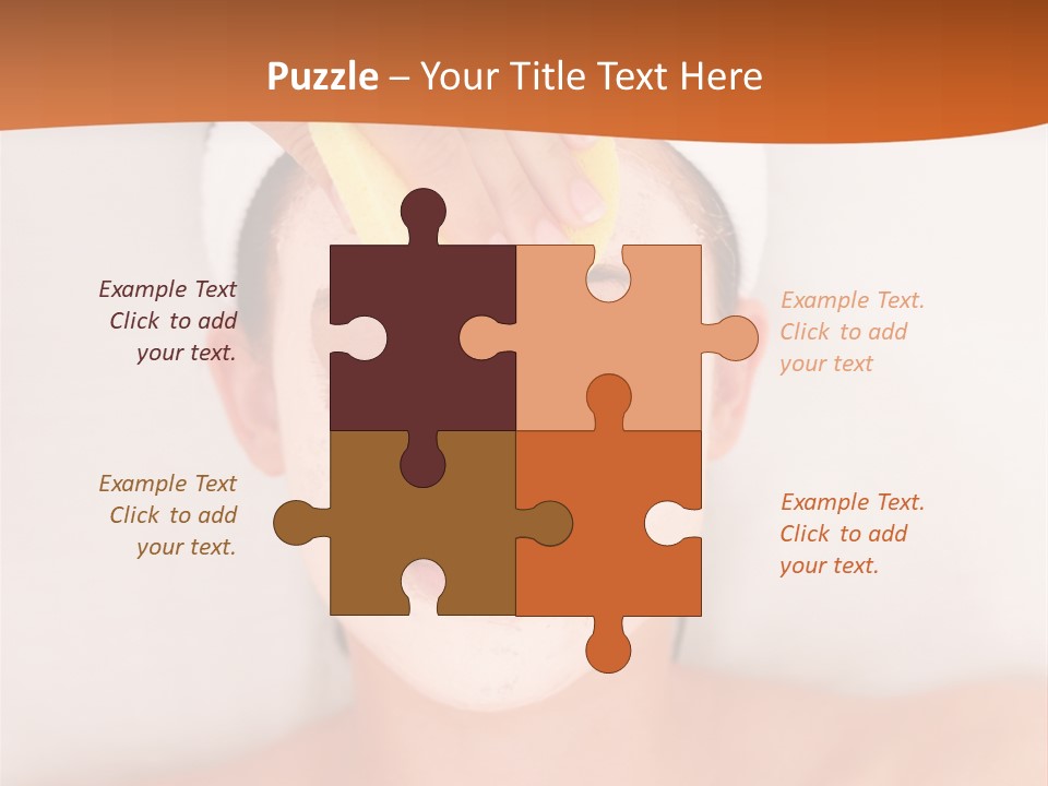 Close Relax Woman PowerPoint Template