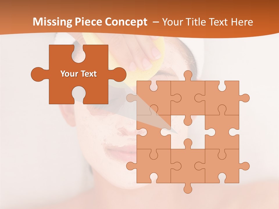 Close Relax Woman PowerPoint Template