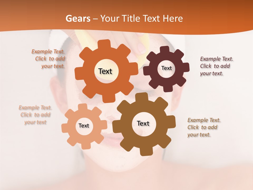 Close Relax Woman PowerPoint Template