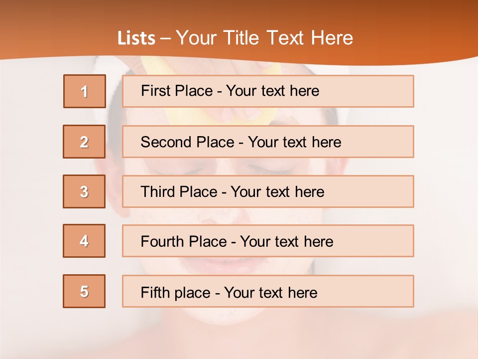 Close Relax Woman PowerPoint Template