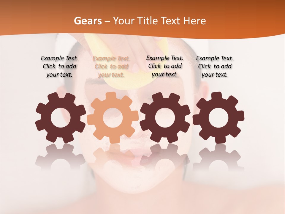 Close Relax Woman PowerPoint Template