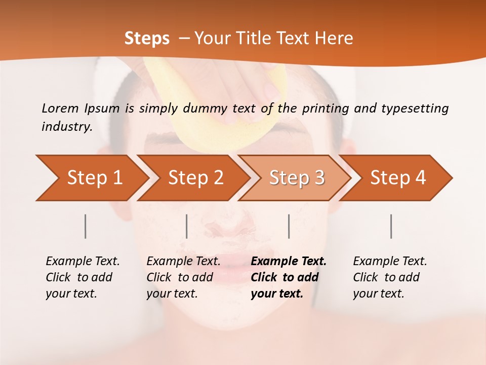 Close Relax Woman PowerPoint Template
