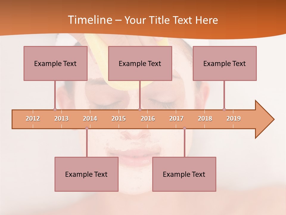 Close Relax Woman PowerPoint Template