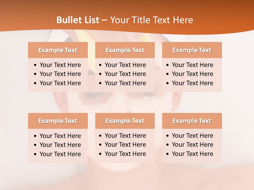 Close Relax Woman PowerPoint Template