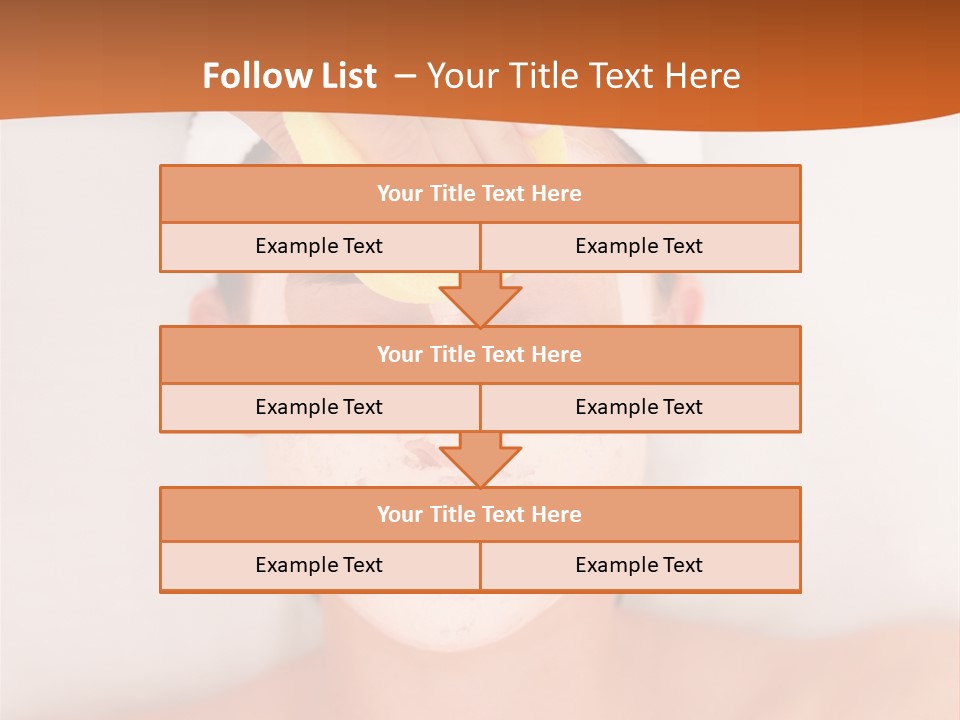Close Relax Woman PowerPoint Template