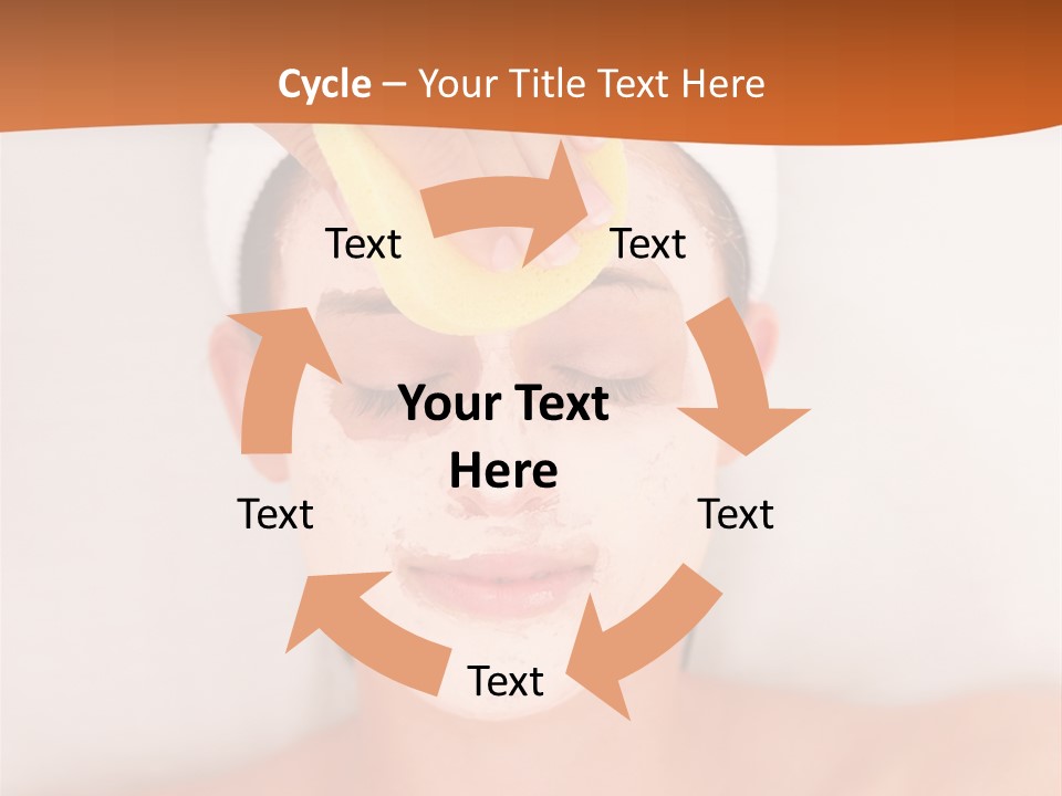 Close Relax Woman PowerPoint Template