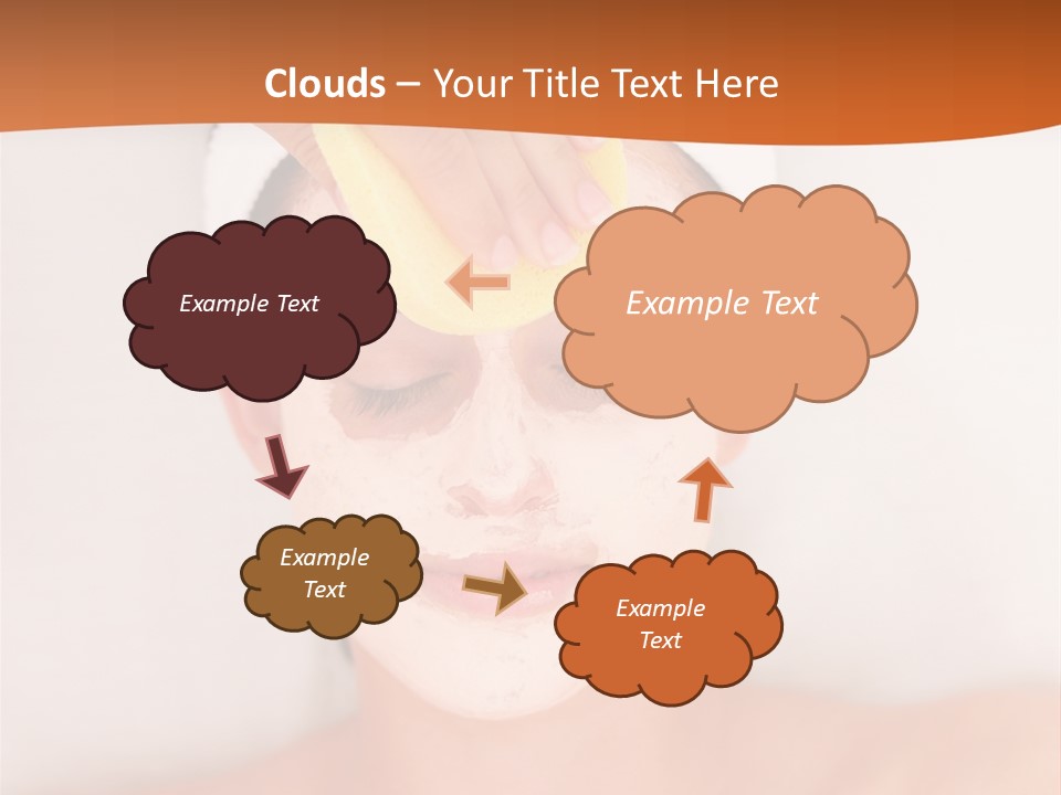 Close Relax Woman PowerPoint Template