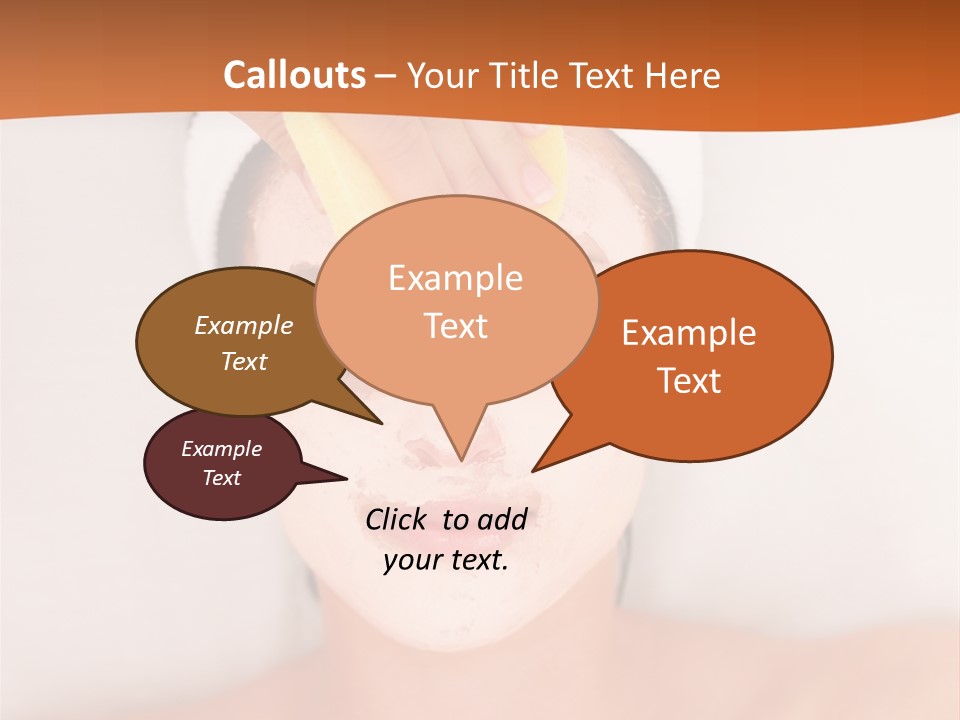 Close Relax Woman PowerPoint Template