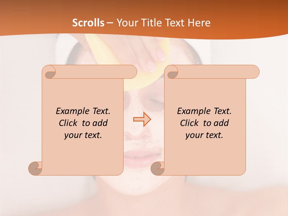 Close Relax Woman PowerPoint Template