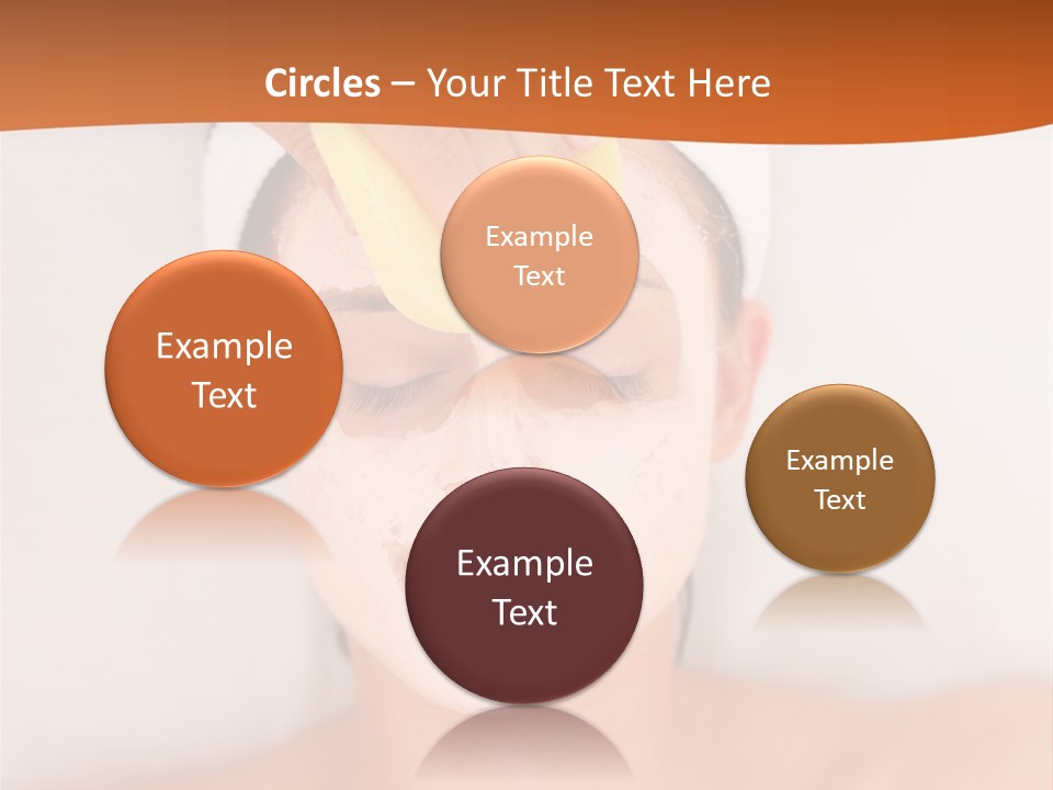 Close Relax Woman PowerPoint Template