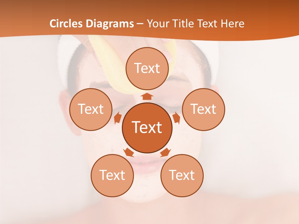 Close Relax Woman PowerPoint Template