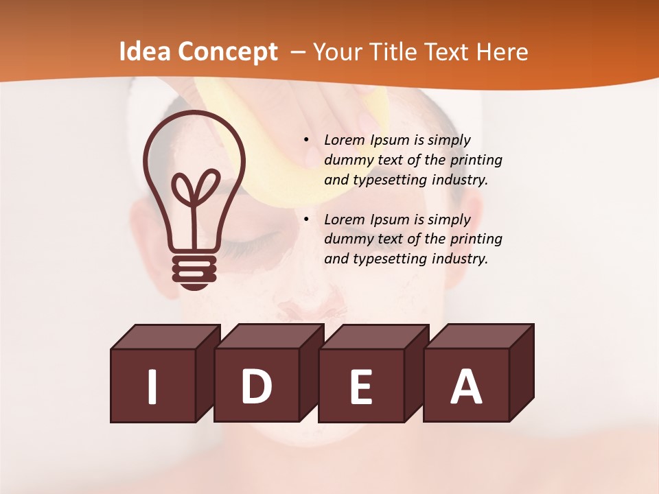 Close Relax Woman PowerPoint Template