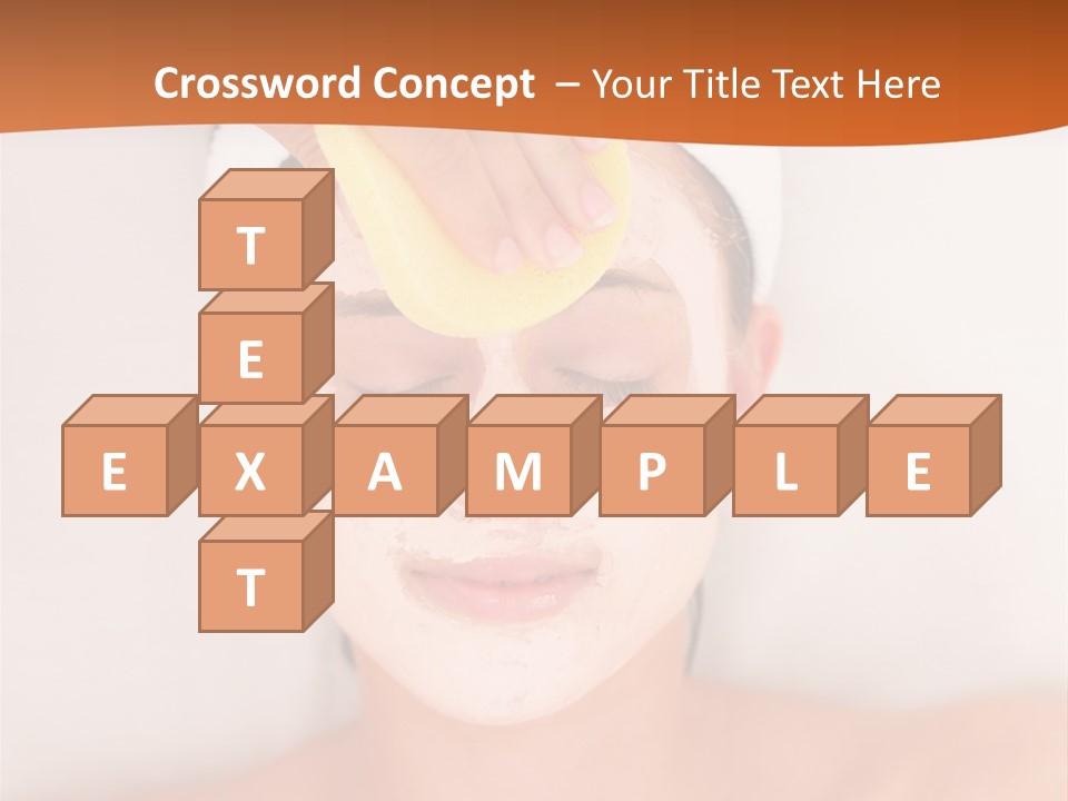 Close Relax Woman PowerPoint Template