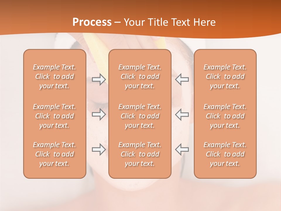 Close Relax Woman PowerPoint Template