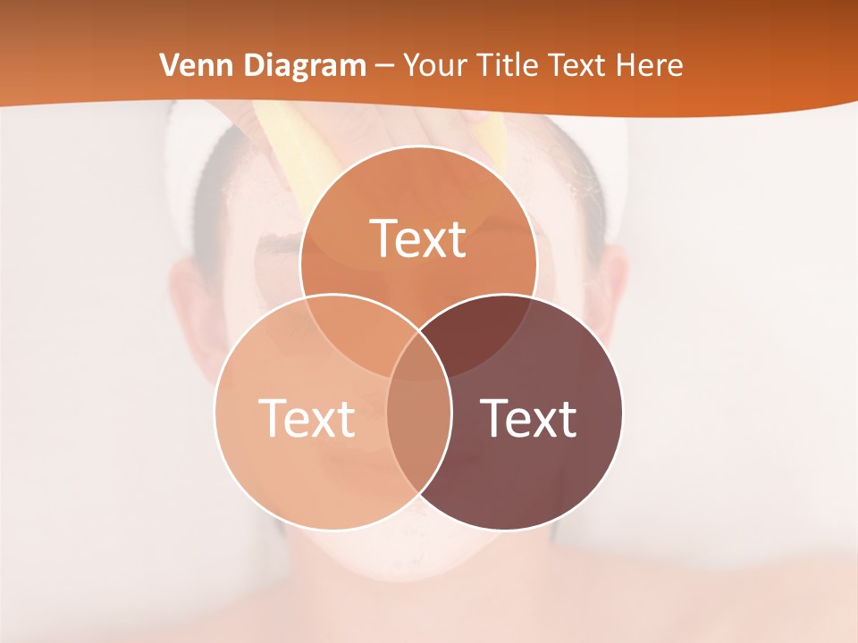 Close Relax Woman PowerPoint Template