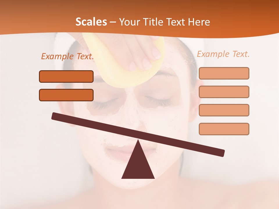 Close Relax Woman PowerPoint Template