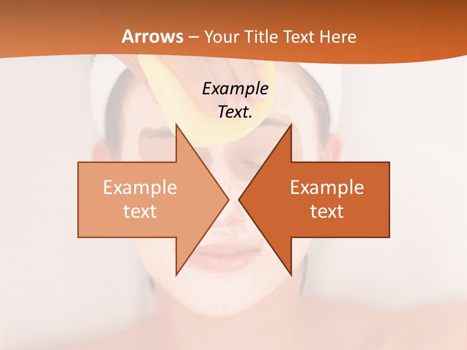 Close Relax Woman PowerPoint Template