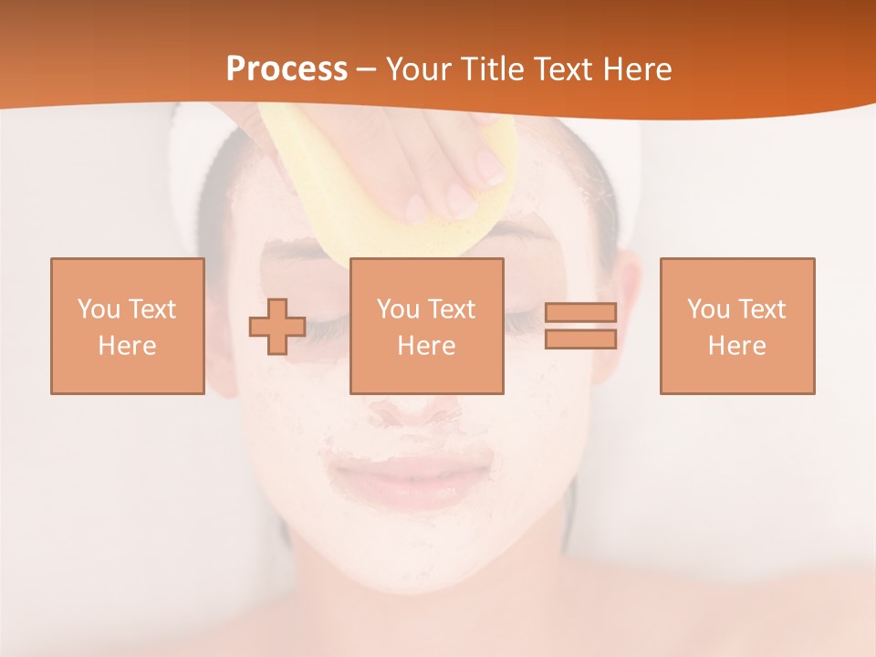 Close Relax Woman PowerPoint Template
