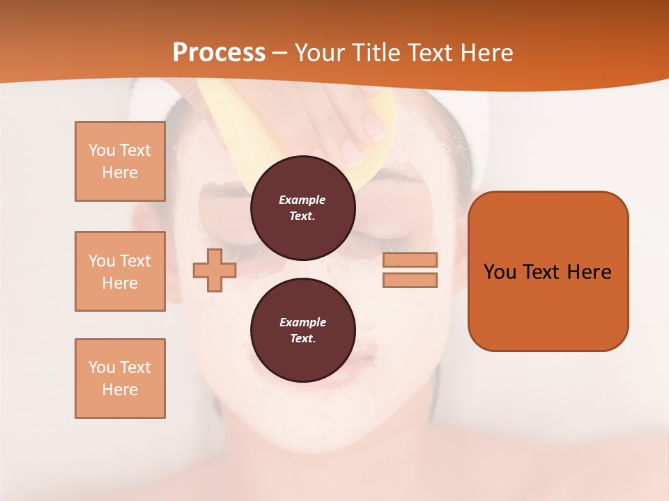 Close Relax Woman PowerPoint Template