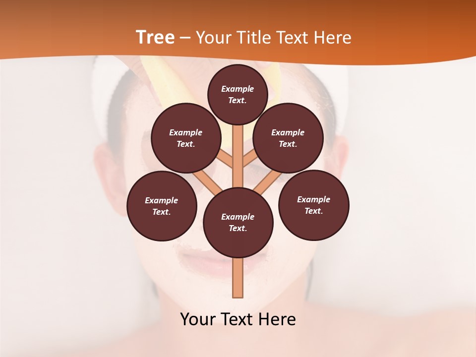 Close Relax Woman PowerPoint Template