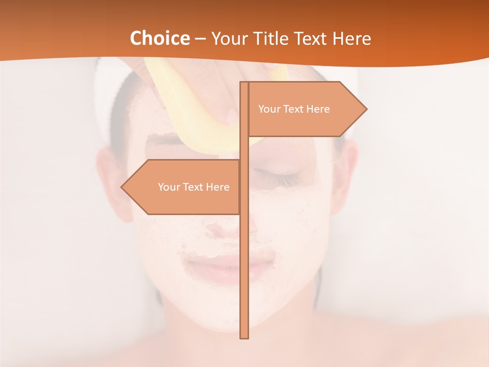 Close Relax Woman PowerPoint Template