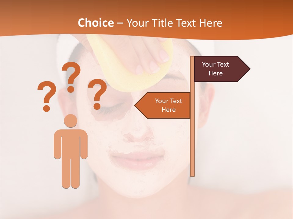 Close Relax Woman PowerPoint Template