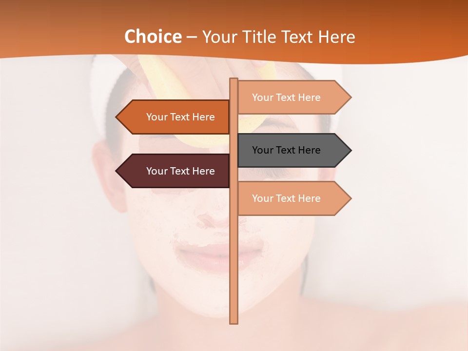 Close Relax Woman PowerPoint Template