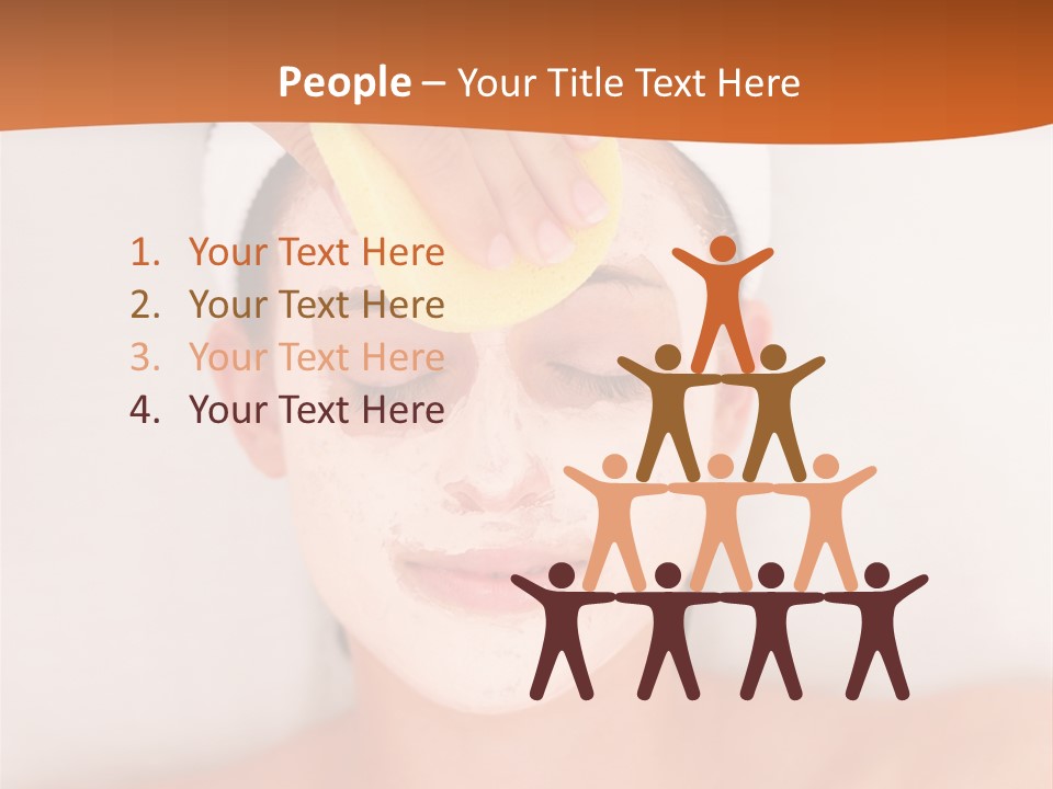 Close Relax Woman PowerPoint Template