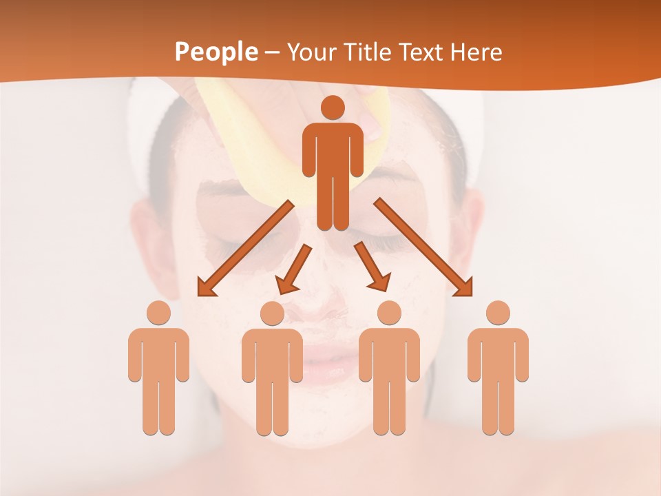 Close Relax Woman PowerPoint Template