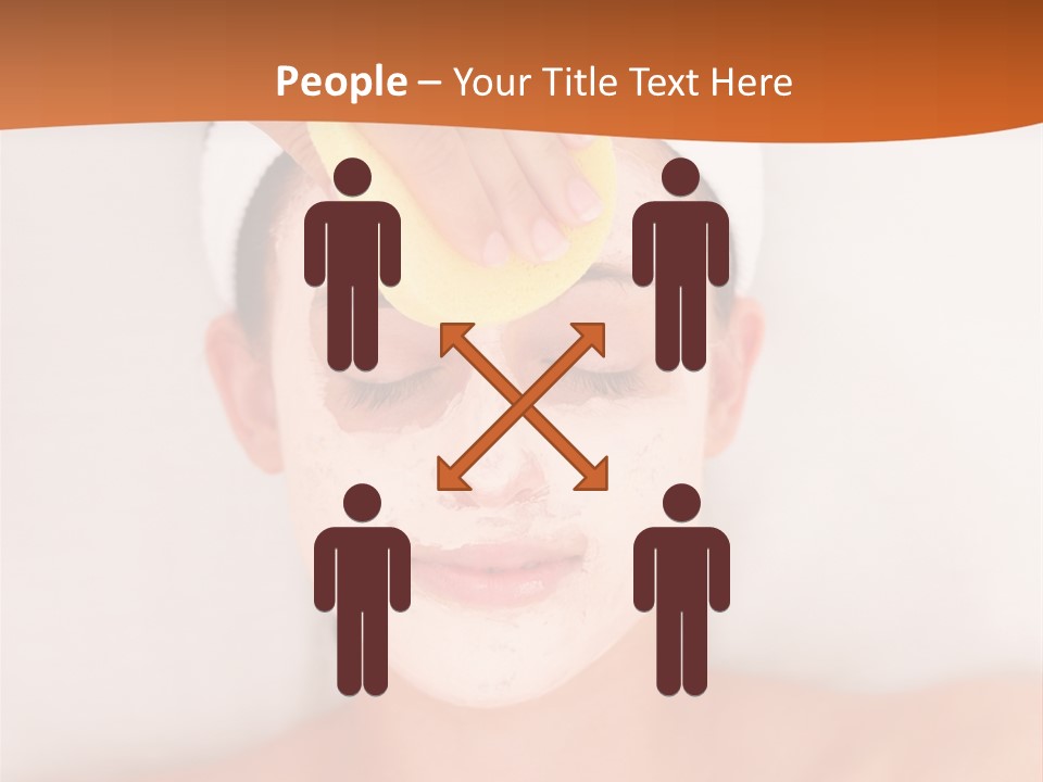 Close Relax Woman PowerPoint Template