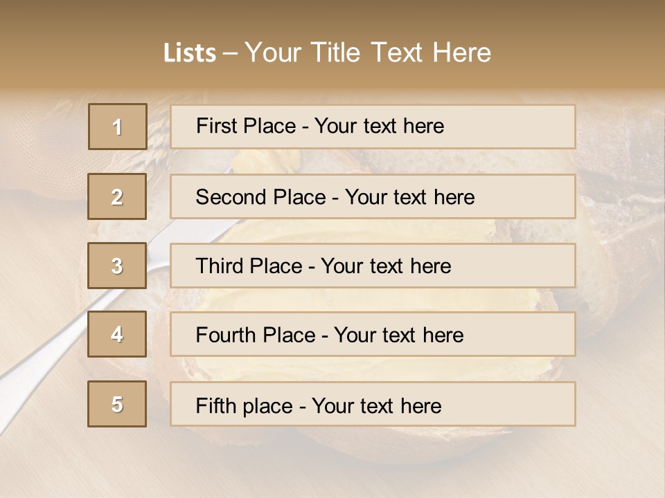 Fat Cholesterol Margarine PowerPoint Template