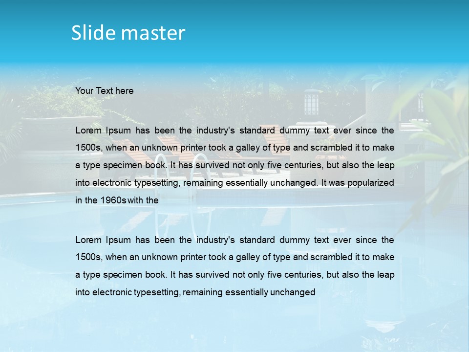 Reflection Decorative Water PowerPoint Template