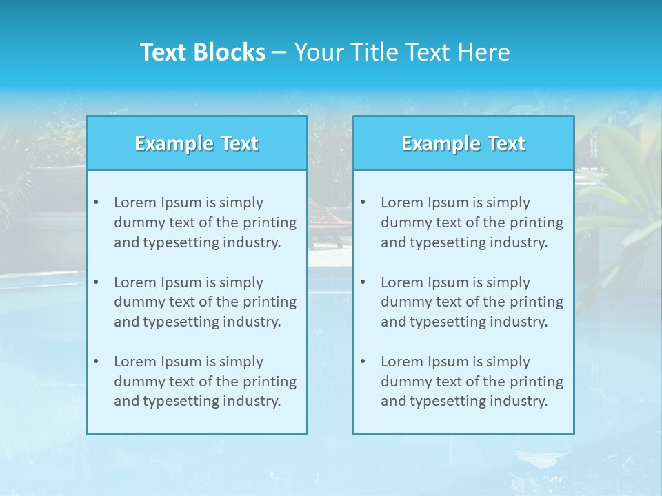 Reflection Decorative Water PowerPoint Template