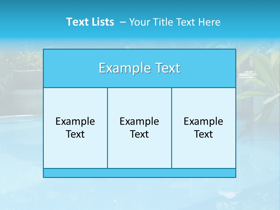 Reflection Decorative Water PowerPoint Template