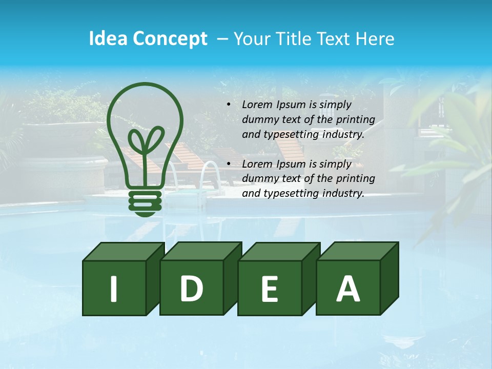 Reflection Decorative Water PowerPoint Template