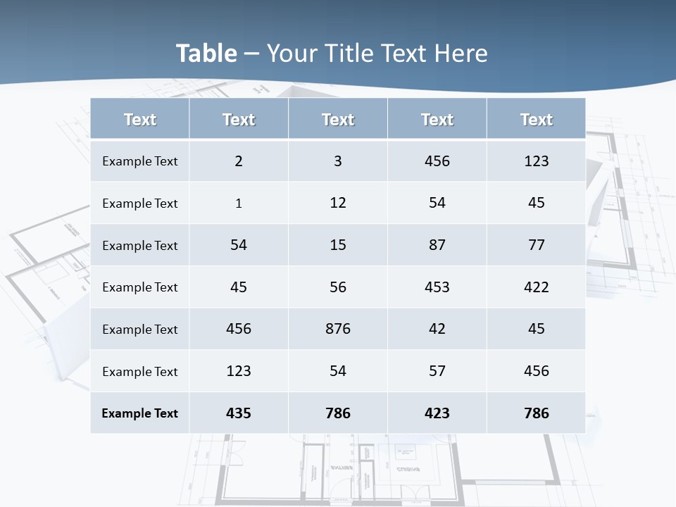 Pavilion Renovation Drawing PowerPoint Template