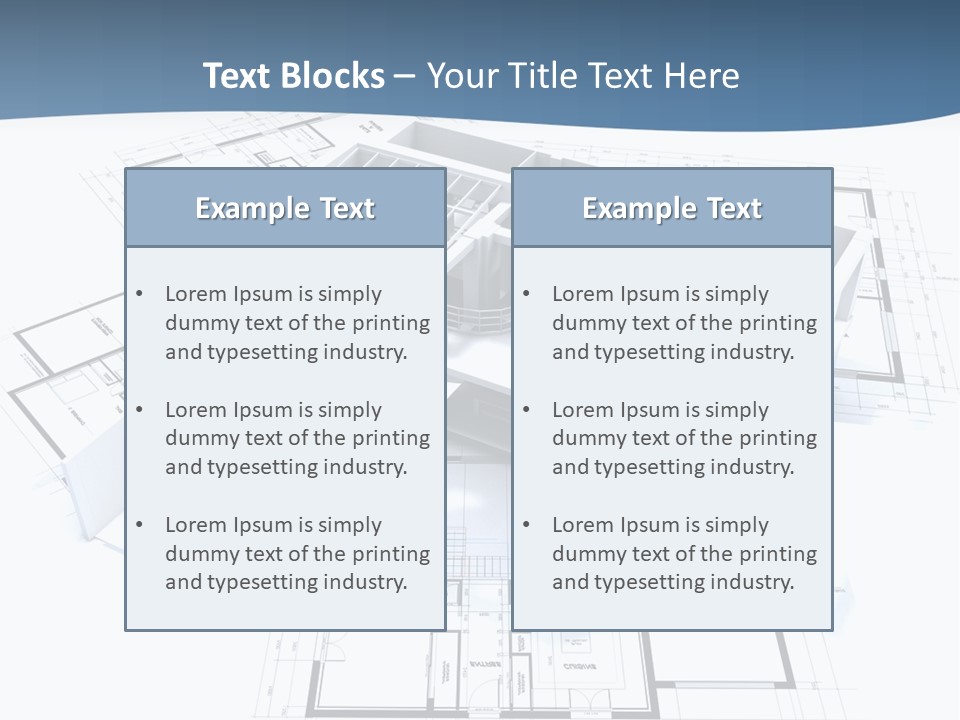 Pavilion Renovation Drawing PowerPoint Template