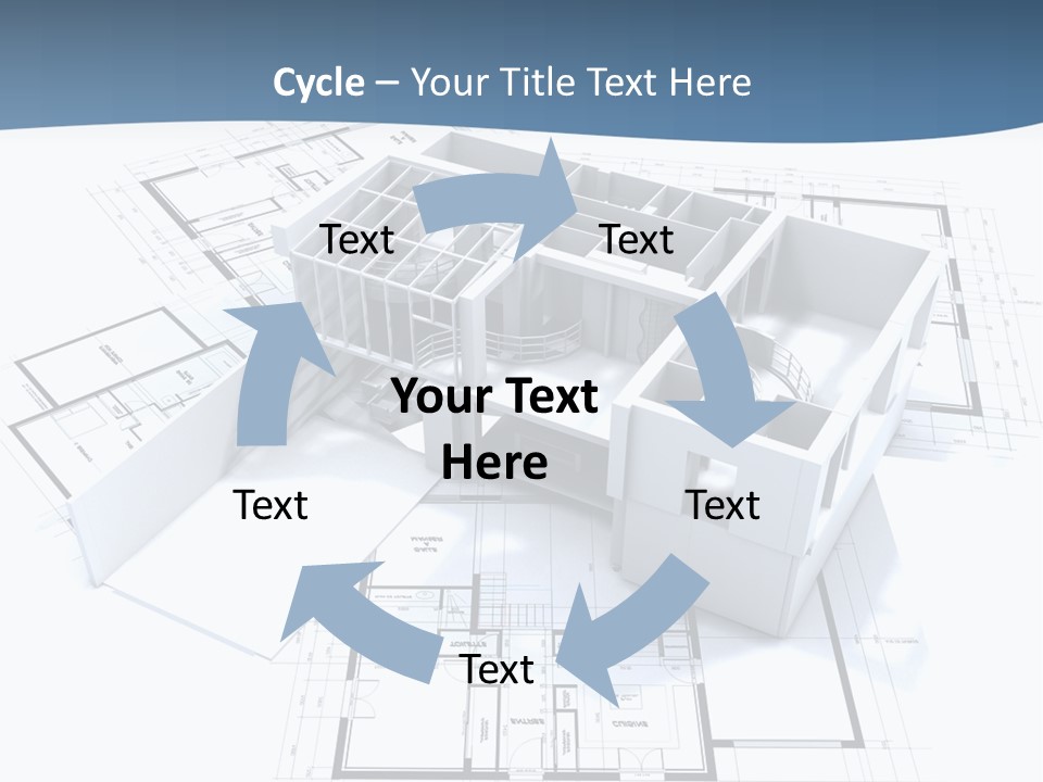 Pavilion Renovation Drawing PowerPoint Template