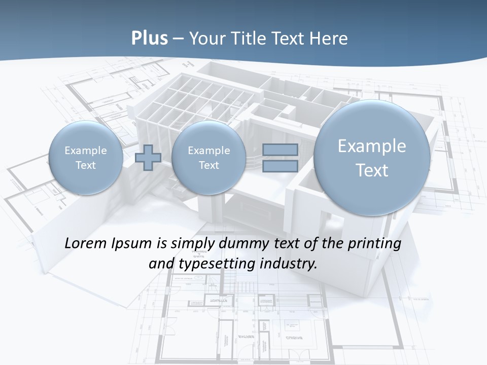 Pavilion Renovation Drawing PowerPoint Template