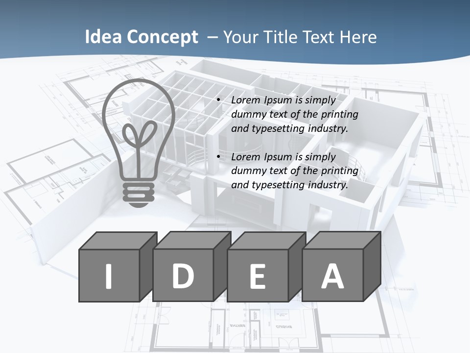 Pavilion Renovation Drawing PowerPoint Template