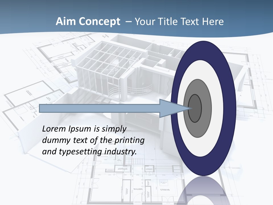 Pavilion Renovation Drawing PowerPoint Template