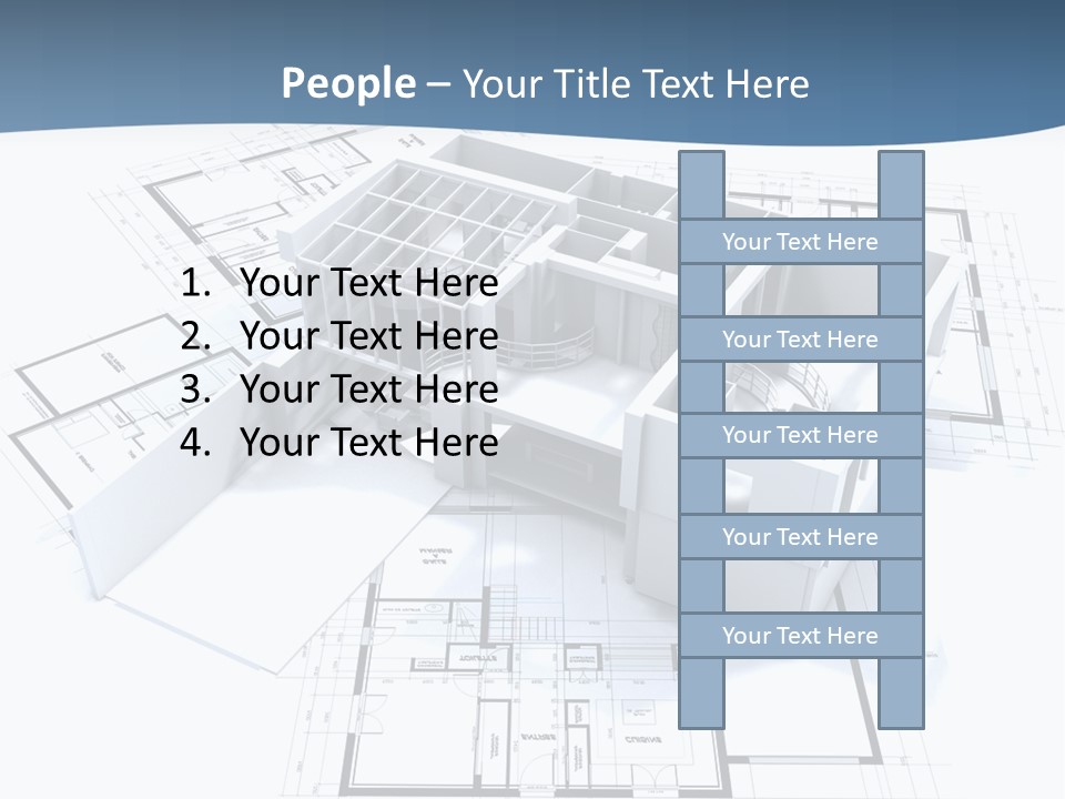 Pavilion Renovation Drawing PowerPoint Template